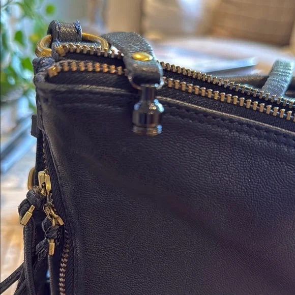 Navy blue Leather Crossbody Bag - Picture 8 of 12